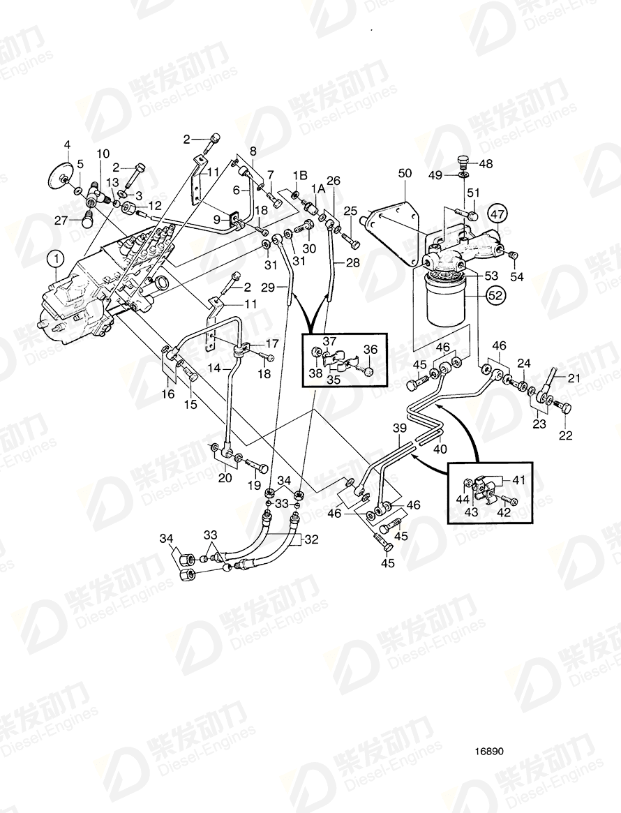 VOLVO Injection pump 3803718 Drawing